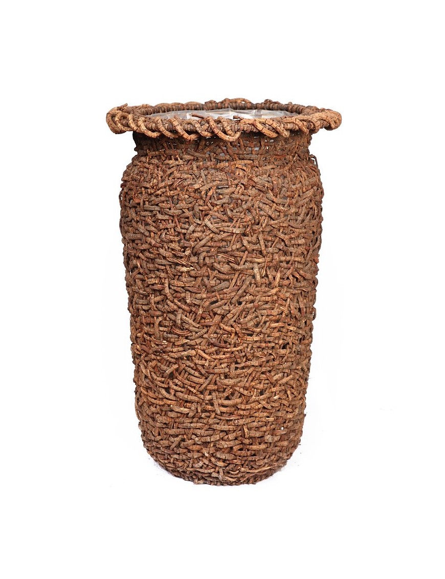 MACETERO DE RATTAN TRENZADO ALT 70 CM ø 46 CM