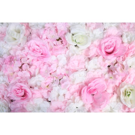 MURO ROSAS Y HORTENSIAS 60X40CM