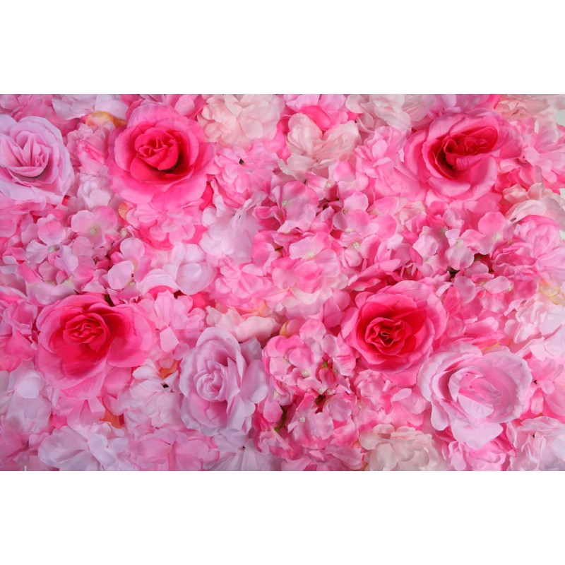 MURO ROSAS Y HORTENSIAS 60X40CM