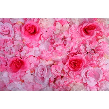 MURO ROSAS Y HORTENSIAS 60X40CM