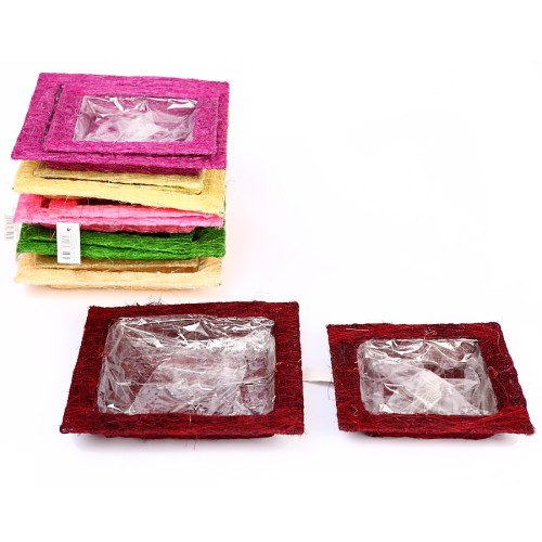 PLATOS X 2 SISAL 20X20X3 CM, 25X25X3 CM