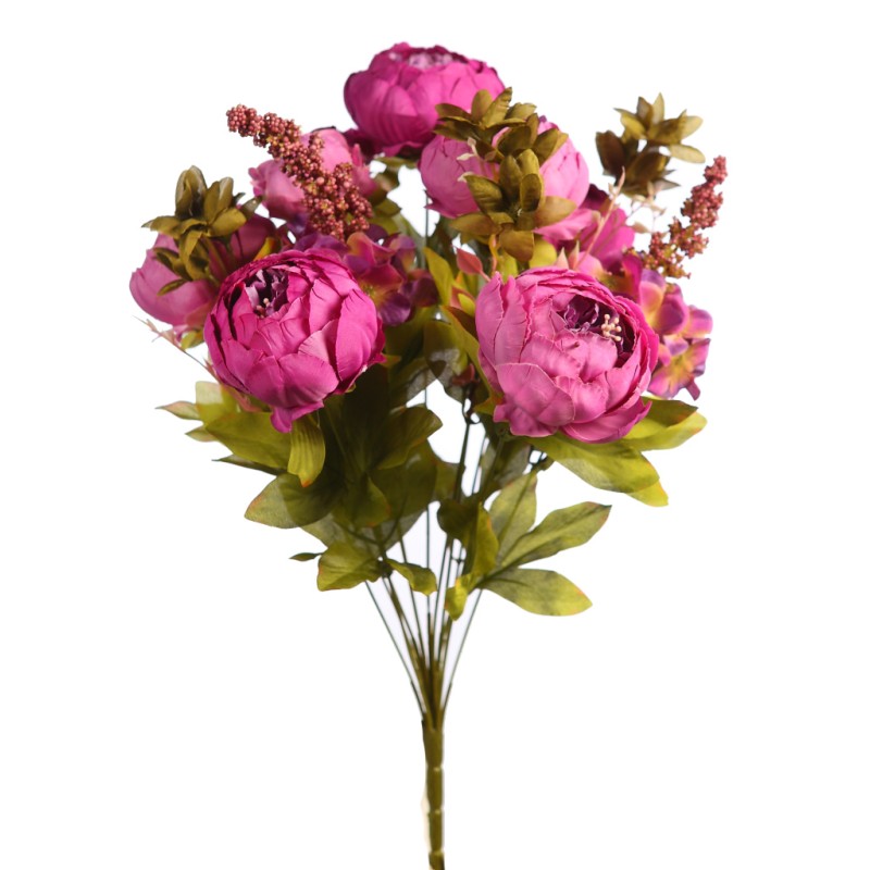 RAMO PEONIAS Y AMARANTHUS 50CM