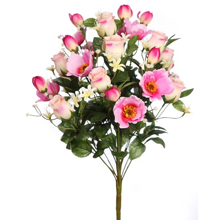 RAMO ROSAS Y ANEMONAS ARTIFICIAL  54CM