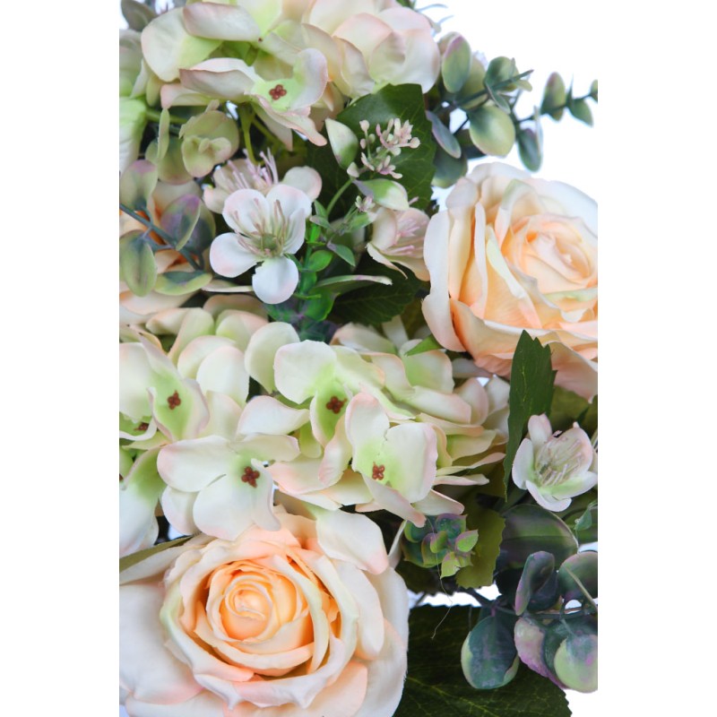 RAMO ROSAS Y EUCALIPTO ARTIFICIAL 55CM