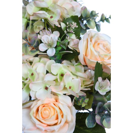 RAMO ROSAS Y EUCALIPTO ARTIFICIAL 55CM