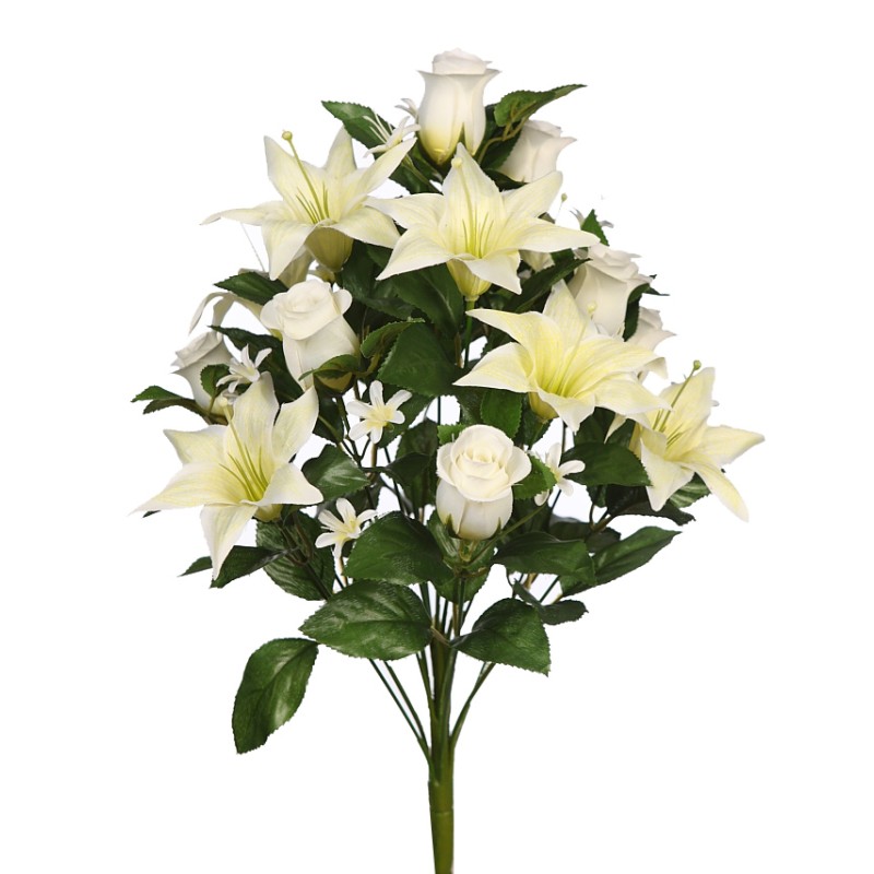 RAMO ROSAS Y LILYS ARTIFICIAL