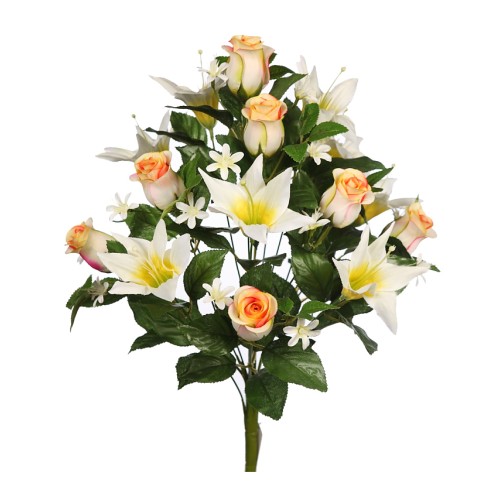 RAMO ROSAS Y LILYS ARTIFICIAL