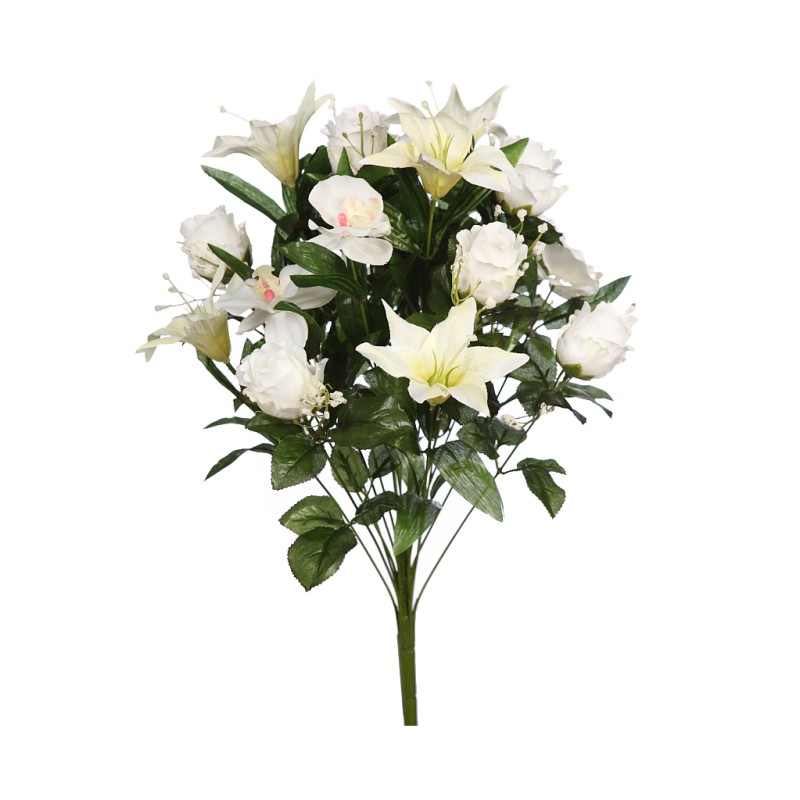 RAMO ROSAS Y LILYS ARTIFICIAL