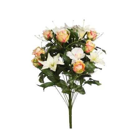 RAMO ROSAS Y LILYS ARTIFICIAL