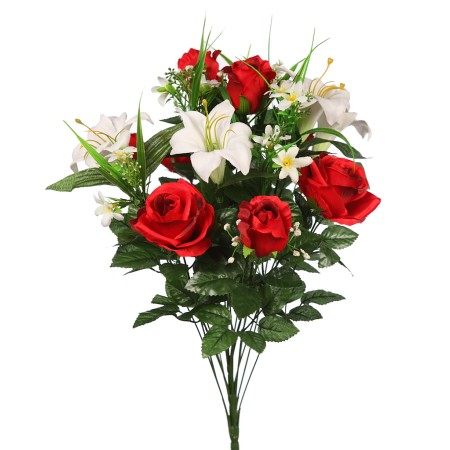RAMO ROSAS Y LILYS X 18 ARTIFICIAL