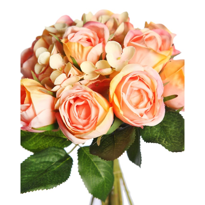 ATADO DE ROSAS Y HORTENSIAS 27CM