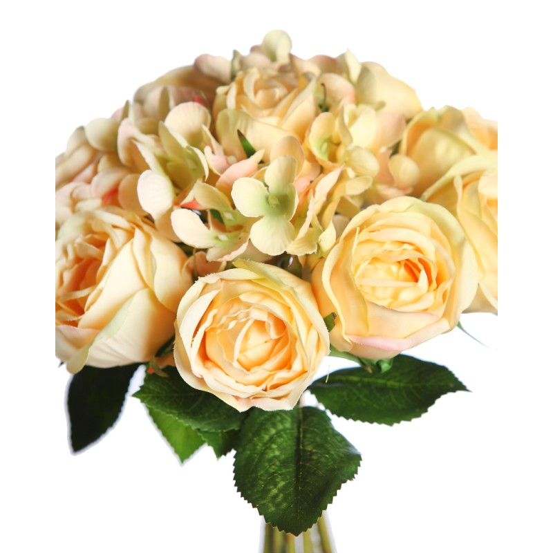ATADO DE ROSAS Y HORTENSIAS 27CM
