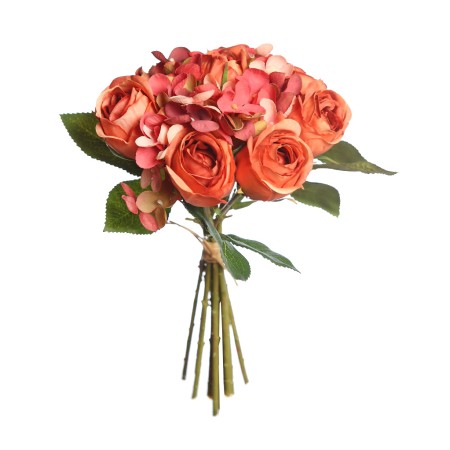 ATADO DE ROSAS Y HORTENSIAS 27CM