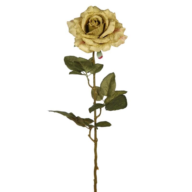 VARA ROSA ARTIFICIAL,  66CM, ø FLOR 12CM