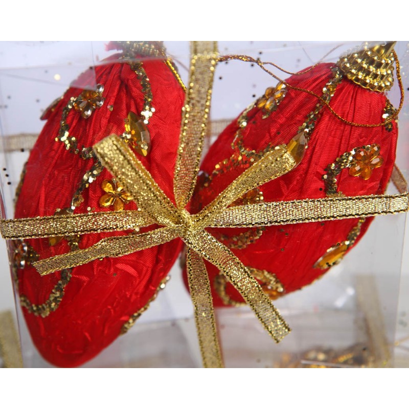 BOLAS DE NAVIDAD OVALADAS X2