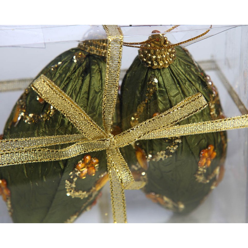 BOLAS DE NAVIDAD OVALADAS X2
