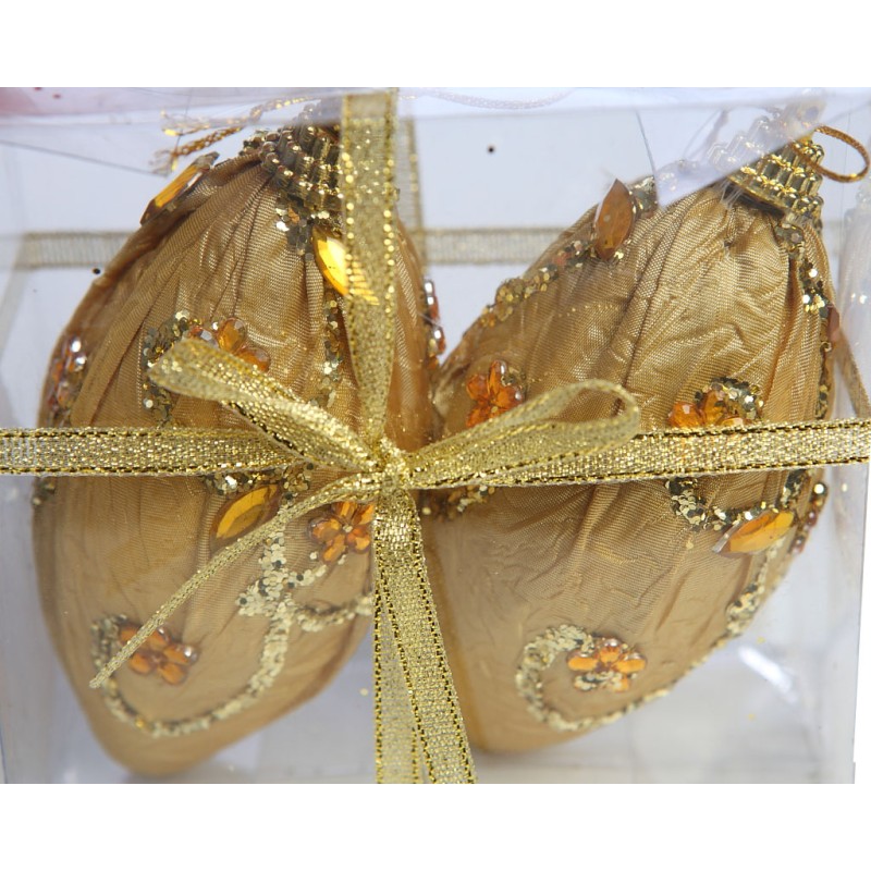BOLAS DE NAVIDAD OVALADAS X2