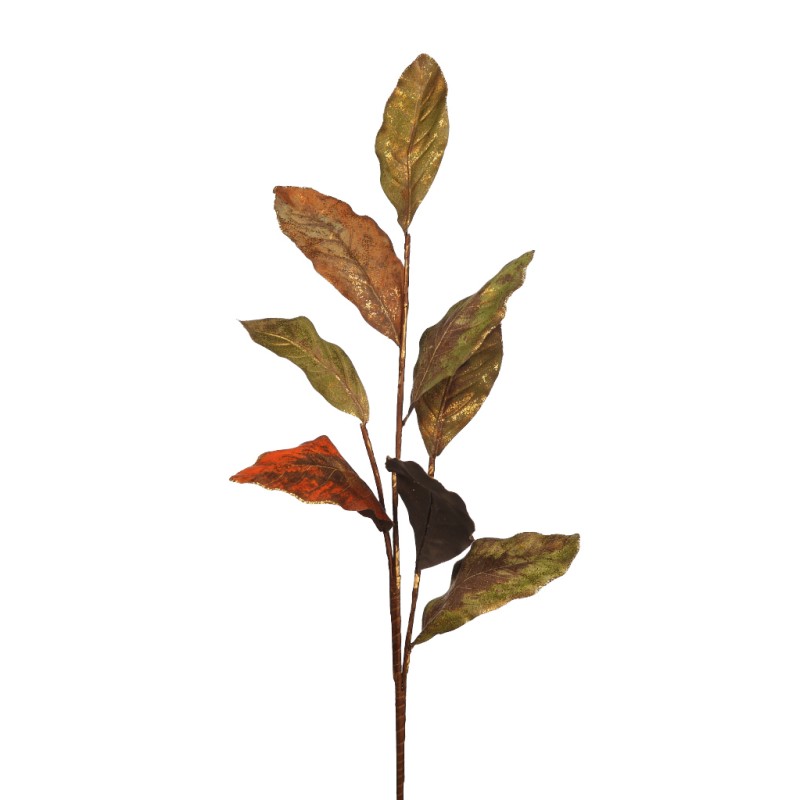 HOJA DE MAGNOLIA FILO DORADO ARTIFICIAL 90CM