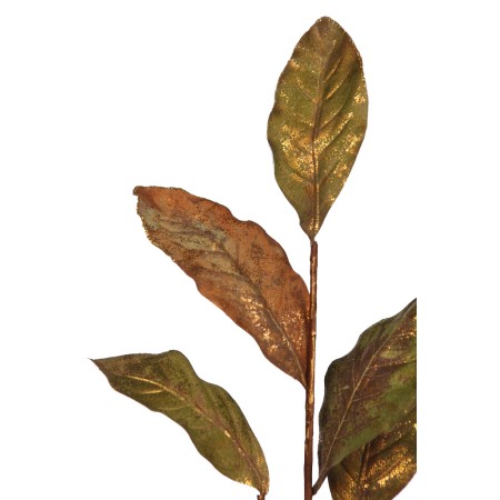 HOJA DE MAGNOLIA FILO DORADO ARTIFICIAL 90CM