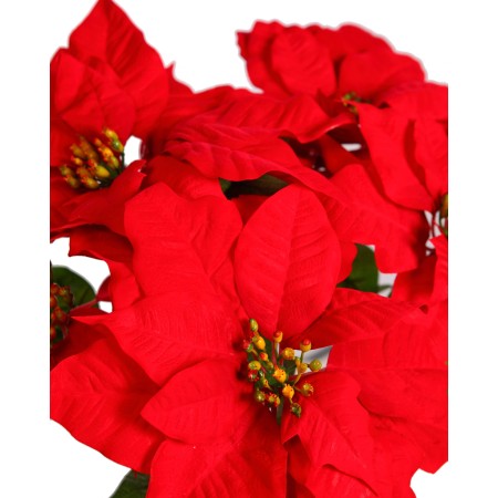 MACETA DE POINSETTIA ARTIFICIAL 48CM