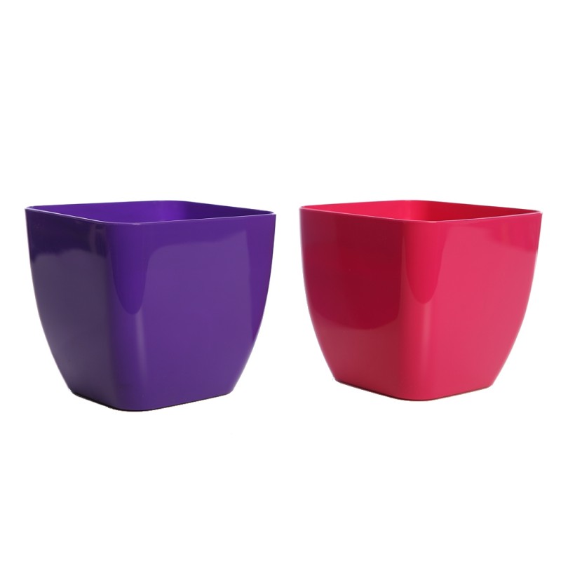 MACETERO CUADRADO PLASTIC Ø14CM ALT 12,5CM