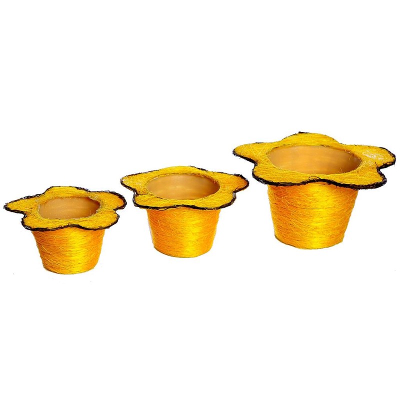 MACETEROS SISAL SET X3