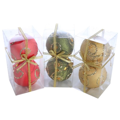 BOLAS DE NAVIDAD X2 8CM
