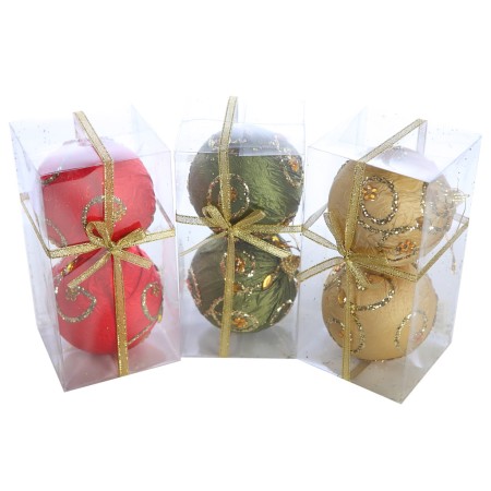 BOLAS DE NAVIDAD X2 8CM