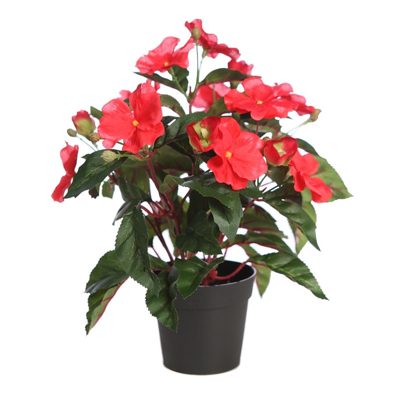 PLANTA IMPATIEN ARTIFICIAL EN MACETA, ALT. 30CM