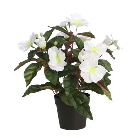 PLANTA IMPATIEN ARTIFICIAL EN MACETA, ALT. 30CM