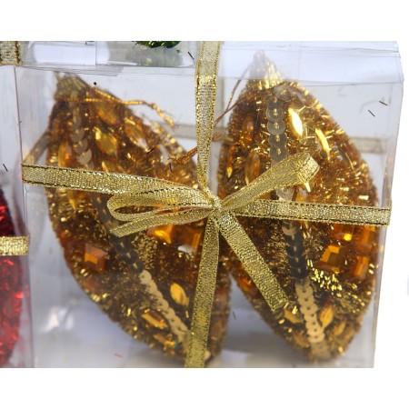 BOLAS NAVIDAD OVALADAS X2