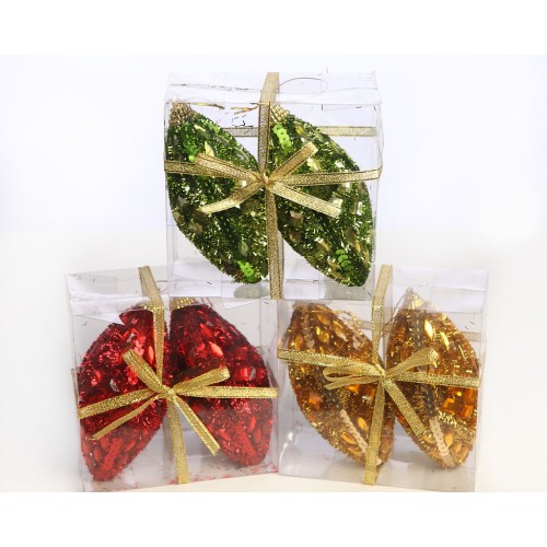 BOLAS NAVIDAD OVALADAS X2