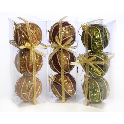 BOLAS NAVIDAD SET X3