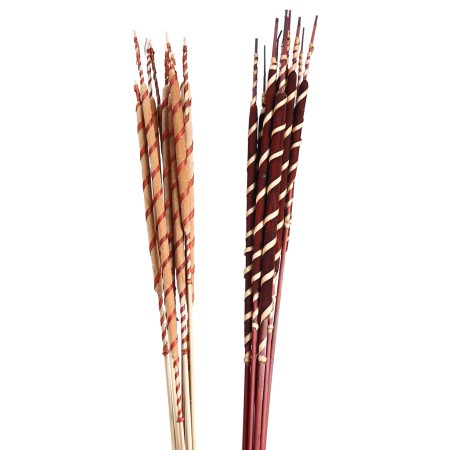 REED SPADIX BROWN WITH RAFFIA SPIRAL 10UD 62CM
