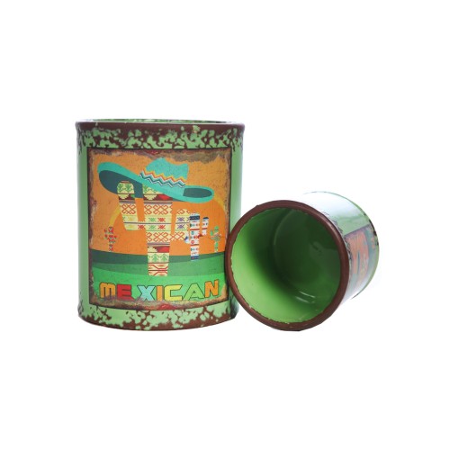 SET DE 2 MACETAS CERAMICA MEXICAN 16CM