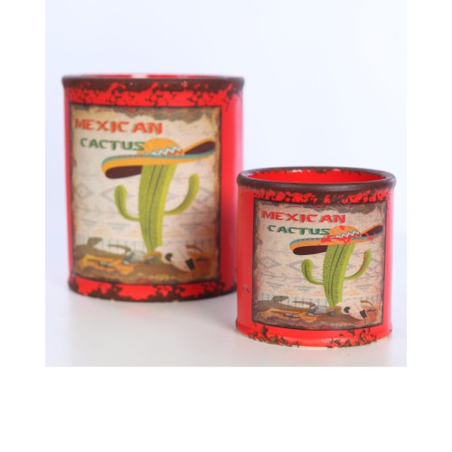 SET DE 2 MACETAS CERAMICA MEXICAN 16CM 2