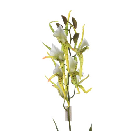 VARA ORQUIDEA ARAÑA CON HOJAS ARTIFICIAL 74CM