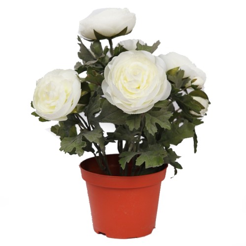 PLANTA DE RANUNCULOS ARTIFICIAL EN MACETA 30CM 2