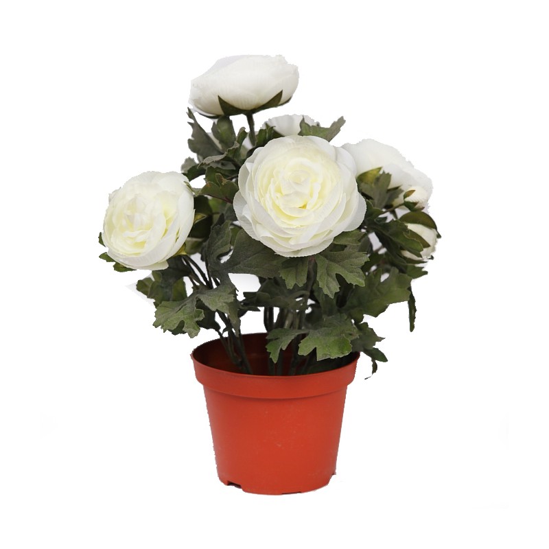 PLANTA DE RANUNCULOS ARTIFICIAL EN MACETA 30CM
