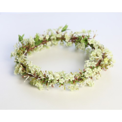 CORONA FLOR ARTIFICIAL NIÑA COMUNIÓN BODA ø20CM