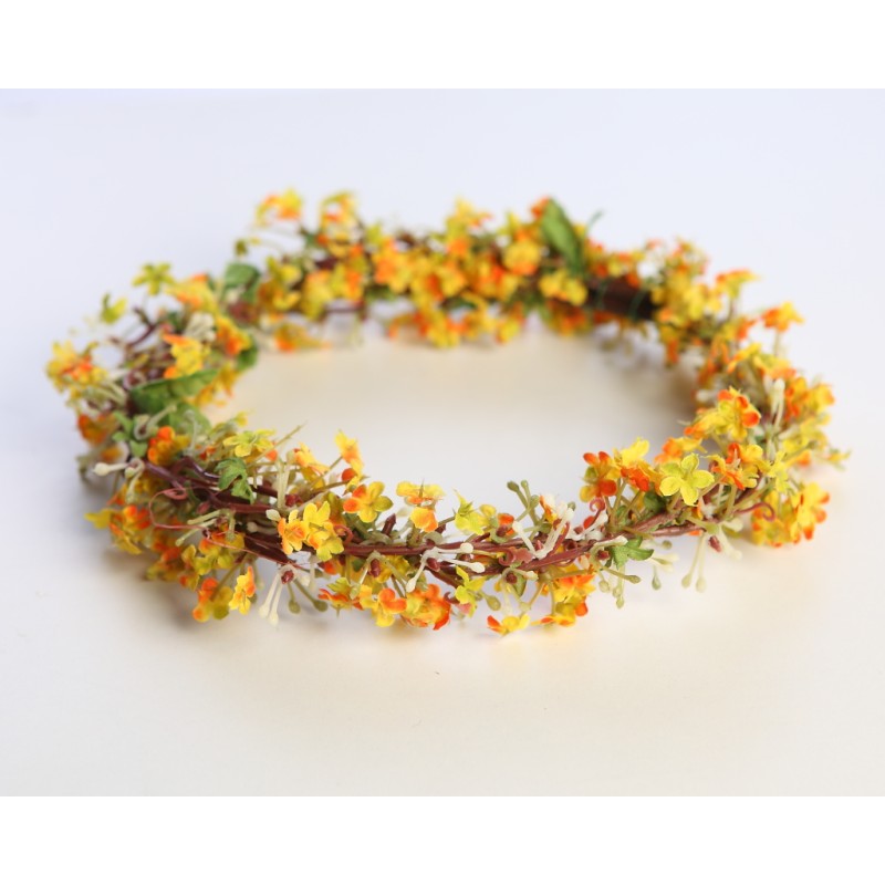 CORONA FLOR ARTIFICIAL NIÑA COMUNIÓN BODA ø20CM