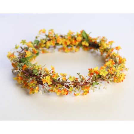 CORONA FLOR ARTIFICIAL NIÑA COMUNIÓN BODA ø20CM