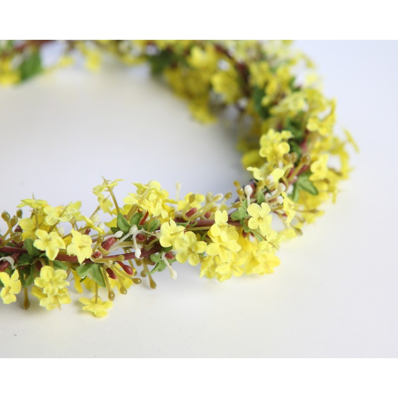 CORONA FLOR ARTIFICIAL NIÑA COMUNIÓN BODA ø20CM