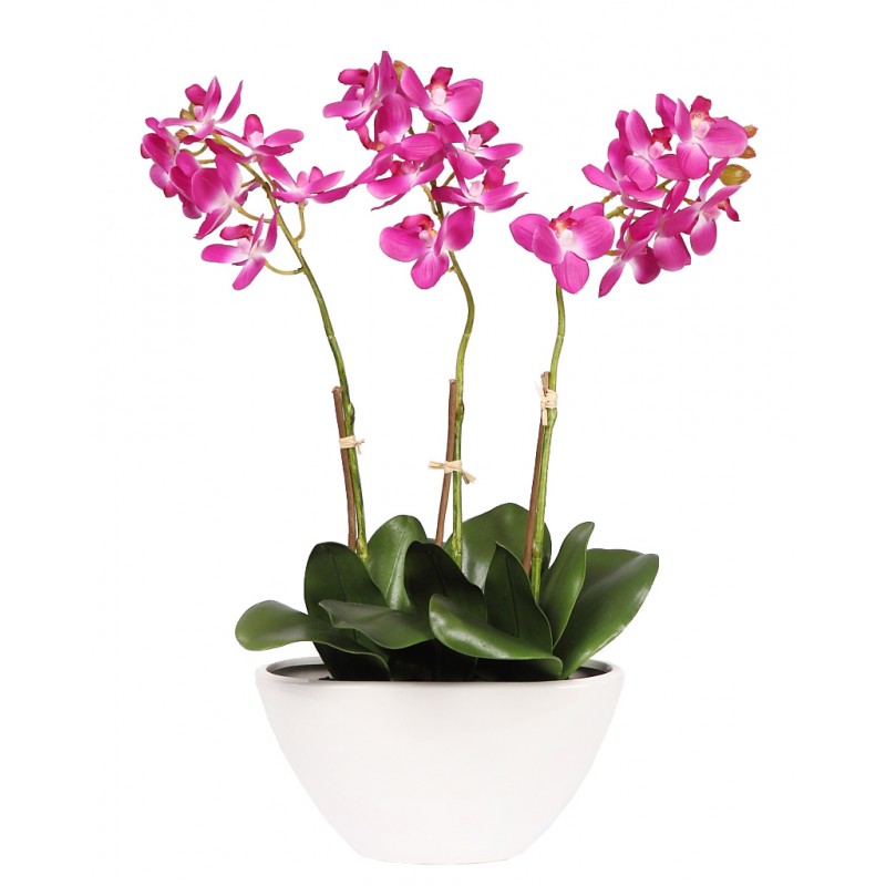 Plantas artificiales orquídeas artificiales con decoración de maceta,  falaenopsis artificial, flores en maceta de orquídeas artificiales con  ramas de