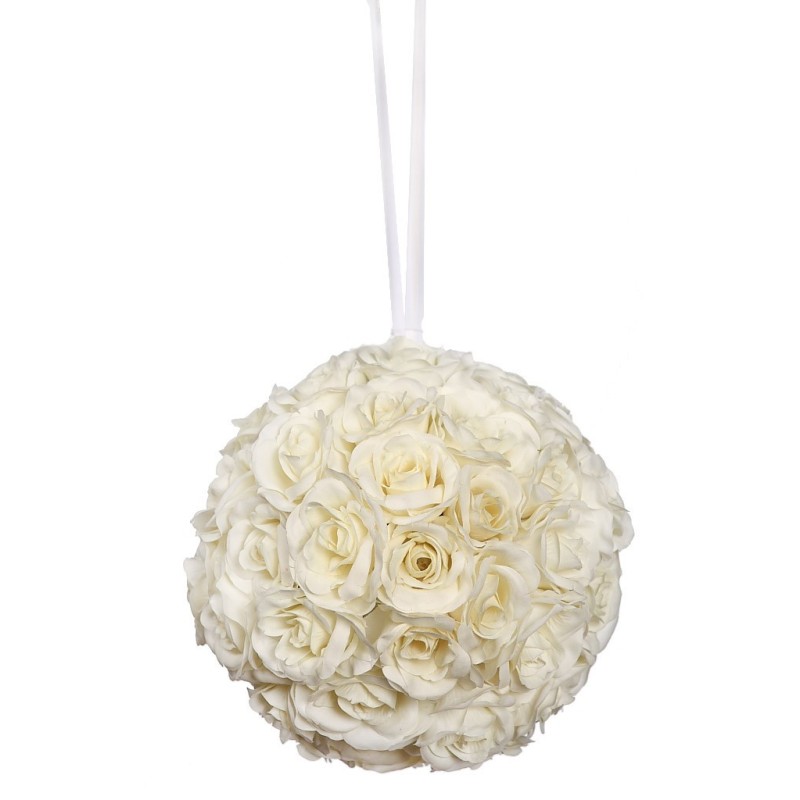 BOLA DE ROSAS CON CINTA 25CM