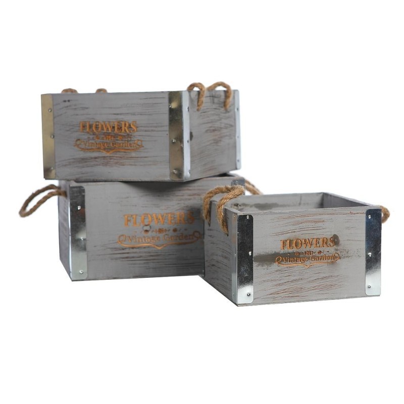 CAJA VINTAGE FLOWER X 3