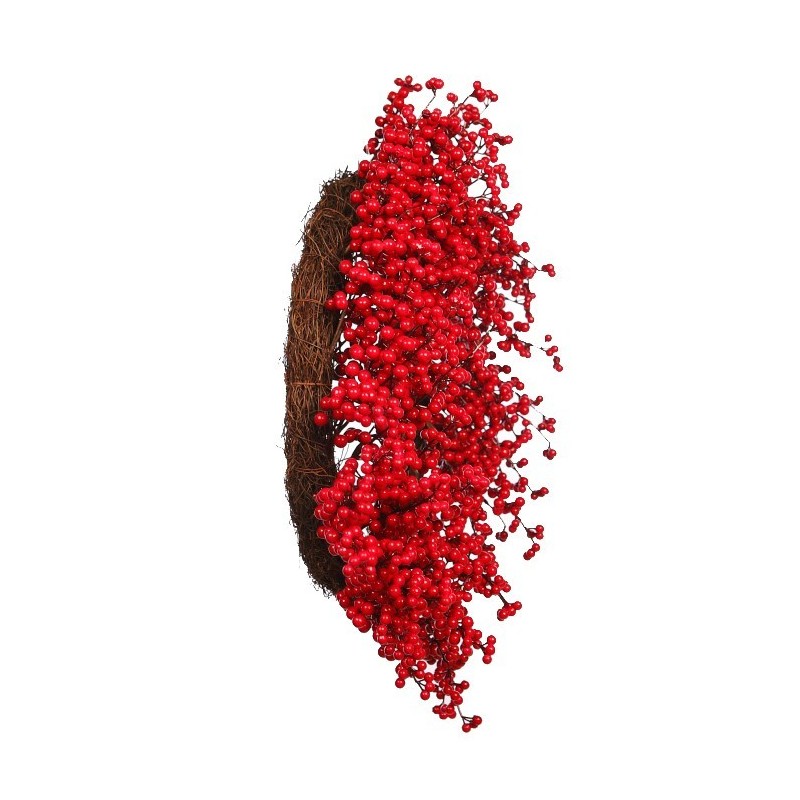 CORONA DE BERRY ARTIFICIAL  ø 50CM