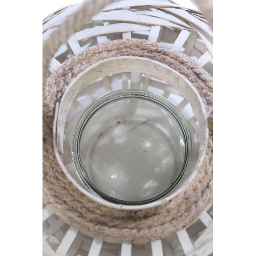 FAROL MIMBRE CRISTAL 25CM 2