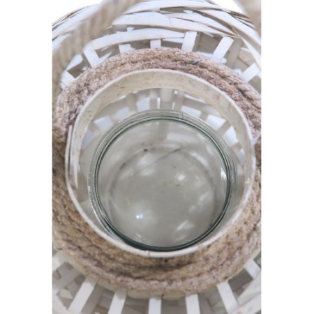 FAROL MIMBRE CRISTAL 25CM