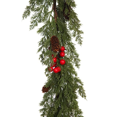 GUIRNALDA DE PINO Y BERRY ARTIFICIAL 145CM 2